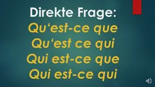 Die direkte Frage mit Qu'est-ce que/qui und Qui est-ce qui/que I Klasse 8I Franz. einfach erklärt