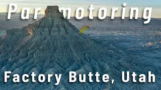 Flying my paramotor above Factory Butte!