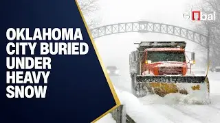 LIVE: Aerial View of Heavy Snow as Massive Winter Storm Slams Oklahoma City