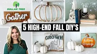 5 FALL HIGH-END DOLLAR TREE DIY's - DIY HOME DECOR IDEAS!