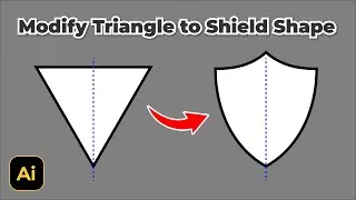 MODIFY Triangle into Shield Shape in Minutes with Illustrator!
