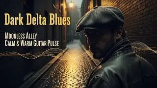 Dark Delta Blues | Moonless Alley Calm & Warm Guitar Pulse #BluesMusic #SoulfulVibes