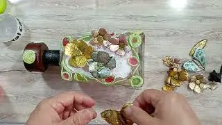 Decoración de Botellas de Vino con Repujado de Láminas de Mantequilla y Yogur