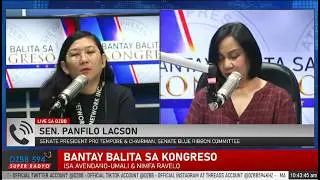 Sen. PING LACSON on 'Ethics Complaint', Sen. dela Rosa, Chinese Embassy: Interview on DZBB
