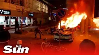 Chaos in Rotterdam as anti-lockdown protests turn into an 'orgy of violence'