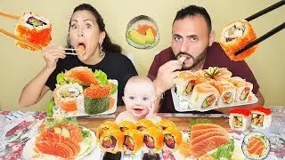 MUKBANG SUSHI CRUDO post PARTO con DANIEL Special Guest 👶💝 GRANDE ABBUFFATA!!!