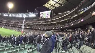 Australian national anthem MCG Collingwood GWS semi final