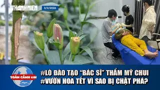 TOÀN CẢNH 17H 3/2: Cận cảnh lò đào tạo bác sĩ thẩm mỹ siêu tốc | Điêu đứng vườn hoa tết bị phá hoại