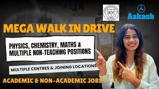 Aakash & RV Learning Hub Hirings 2025 | Mega Walk-In Drive | Academic & Non-Academic Job | Jobs 2025