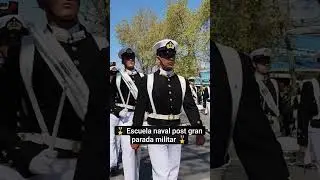 escuela naval - post gran parada militar 2025 #chile #desfile #banda #militar #army #music #marine