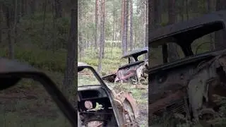 Kyrk&ouml; Mosse Bilkyrkog&aring;rd Sm&aring;land Sweden Car cemetery unique places #familytravels #travelsweden