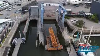 69ft Dredger | Lift and Site Mobilisation for Refit