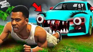 GTA 5: Shin Chan & Franklin Agin Attacked By Horror Ghost Cursed Car in Telugu