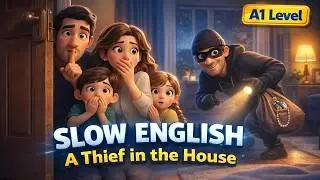 A Thief in the House | Easy English Story A1&ndash;A2 | Family Cartoon