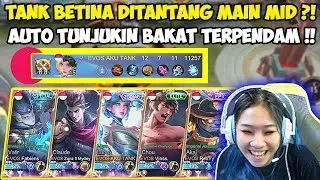 TANK BETINA BERUSAHA GENDONG EVOS 2 PAKE MIDLANER!! AUTO JADI MID BAR BAR!