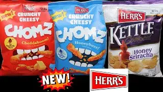 Herr’s Crunchy Cheesy CHOMZ Cheddaboom, Honeybuzz & Kettle Cooked Honey Sriracha Chips