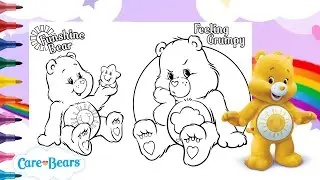 CUTE Care Bears Coloring Page - Funshine & Grumpy Bear - Color Care Bears Markers - Imagine It