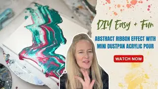 DIY Easy + Fun Abstract Ribbon Effect With Mini Dustpan Acrylic Pour