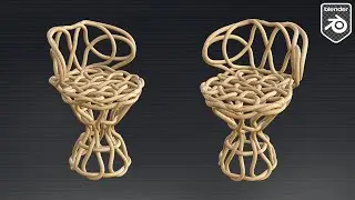 How to Model a Wicker Rattan Chair in Blender 3D