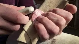 Antler shaft punch/pressure arrow