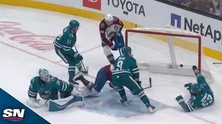 Nathan MacKinnon Awarded Goal After Net Becomes Dislodged In Wild Sequence