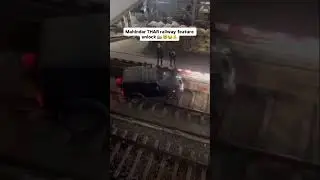 THAR DRIVE ON RAILWAY TRACK#trending #shorts #thar #power #railway #track #drive #arrest #automobile