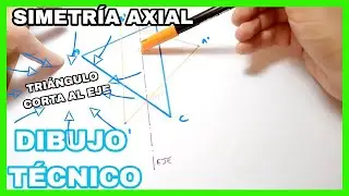 SIMETRÍA AXIAL - triángulo CORTA 🔪al eje
