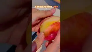 SLICING DONUT PEACH 🍑🍑 #asmr #viral #shorts #peach #trending