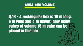 A rectangular box is 10 m long, 6 m wide and 4 m height. how many cubes of volume 15 m placed in box