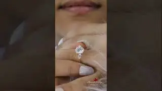 Three stone engagement ring_ 3.35 CT Round moissanite ring