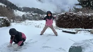 A Perfect Snow Day in Switzerland  / Part 1/3++