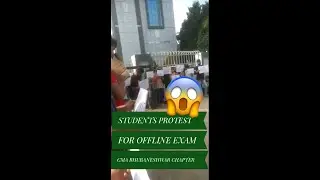 CMA Students Protest For Offline Exam 😱 At Bhubaneswar Chapter