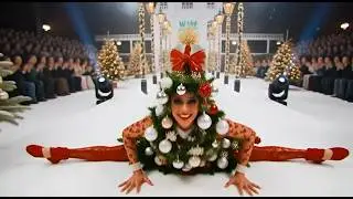 Зимний женский показ мод (редактирование ИИ)