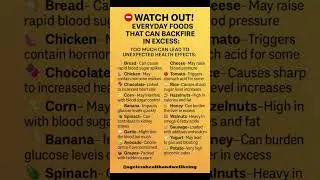 Too Much of These Foods Can Backfire!