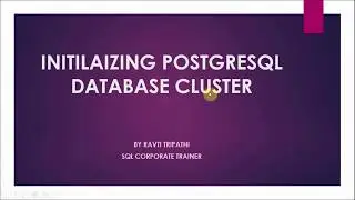 Initialize postgresql database cluster