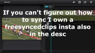How to sync sports clips (cute cut pro)
