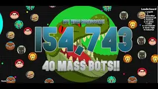 40 MASS BOTS GAMEPLAY // ★ 154,743 MASS! ★