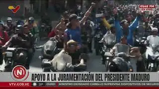 Caravana de motorizados del chavismo recorren Caracas este 9 de enero de 2025