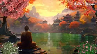 Buddha Meditation in Beautiful Lake next to Peaceful Temple || Relaxing Music for Meditation