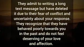 They admit to writing a long text message but have deleted it due to their fear of conflict.