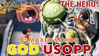 6⭐️ MAXED Savior GOD USOPP(Our Salvation!) SS League Gameplay | One Piece Bounty Rush