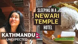 UNEXPECTED NEWARI TEMPLE HOTEL + Newari Food  | ECO FRIENDLY Hotel KATHMANDU NEPAL🇳🇵