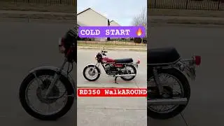 Yamaha RD350 (1975) Cold Start Walkaround 🔥 #shorts