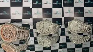 Mens Fully Iced Out Moissanite A P & R O L E X & C A R T I E R
