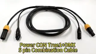 3CX2.5mm2 1M RVV PowerCon True1 and DMX 5 Pin Combination Power Cable