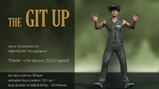 #iClone - Git Up (line dance) - #98bpm dance animation