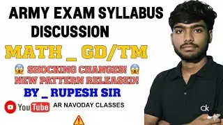 ARMY GD/TD SYLLABUS DISCUSSION 😱😱