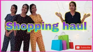 Shopping haul Kannada vlog | My first Cloths shopping haul | Night drees, Back pack, Shoe, Short...|