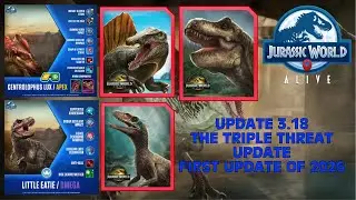 Update 3.18: The Triple Threat Update: First Update Of 2026 - Jurassic World Alive