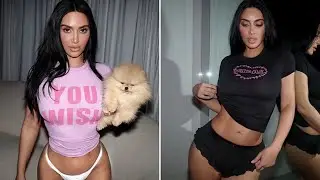 Kim Kardashian Shows Off Taut Midriff Teasing SKIMS Valentine's Day Line